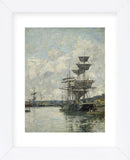 Ships at Le Havre  (Framed) -  Eugène Louis Boudin - McGaw Graphics