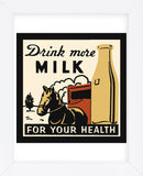 Drink more Milk for your Health  (Framed) -  Retro Series - McGaw Graphics