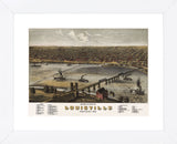 Bird’s Eye View of Louisville, Kentucky, 1876 (Framed) -  A. Ruger - McGaw Graphics