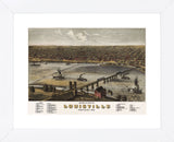 Bird’s Eye View of Louisville, Kentucky, 1876 (Framed) -  A. Ruger - McGaw Graphics