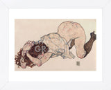 Kneeling Girl, Resting on Both Elbows (Framed) -  Egon Schiele - McGaw Graphics