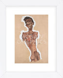 Nude Self-Portrait (Framed) -  Egon Schiele - McGaw Graphics