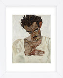 Self-Portrait with Lowered Head (Framed) -  Egon Schiele - McGaw Graphics