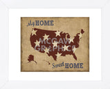 My Home Sweet Home USA Map (Framed) -  Sparx Studio - McGaw Graphics