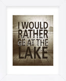 I Would Rather Be At The Lake (Framed) -  Sparx Studio - McGaw Graphics