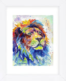Colorful African Lion (Framed) -  Sarah Stribbling - McGaw Graphics