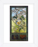 Parakeets and Gold Fish Bowl, about 1893 (Framed) -  Louis Comfort Tiffany - McGaw Graphics