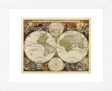 New World Map, 17th Century  (Framed) -  Visscher - McGaw Graphics