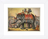 Performing Elephant (Framed) -  Vintage Reproduction - McGaw Graphics