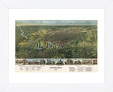 Bird’s Eye Map of Houston, Texas, 1891 (Framed) -  Vintage Reproduction - McGaw Graphics