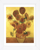 Sunflowers on Gold, 1888 (Framed) -  Vincent van Gogh - McGaw Graphics