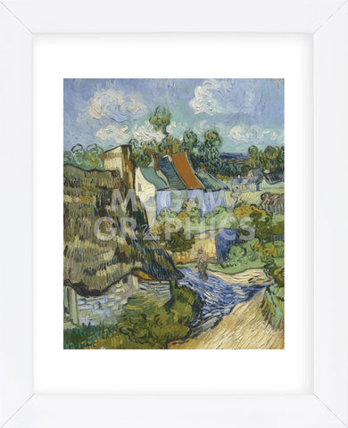 Houses at Auvers  (Framed) -  Vincent van Gogh - McGaw Graphics