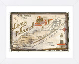 Greetings from Long Island (Framed) -  Vintage Vacation - McGaw Graphics