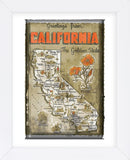 Greetings from California (Framed) -  Vintage Vacation - McGaw Graphics