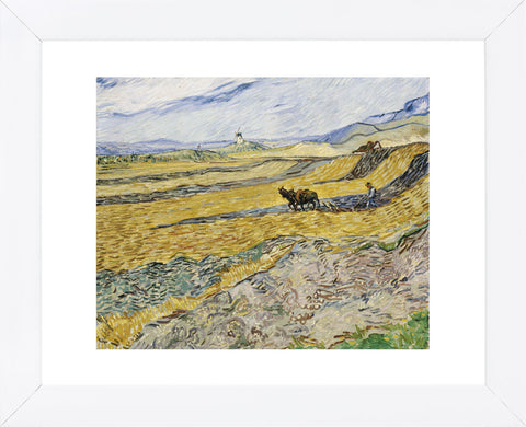Enclosed Field with Ploughman  (Framed) -  Vincent van Gogh - McGaw Graphics