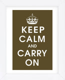 Keep Calm (chocolate) (Framed) -  Vintage Reproduction - McGaw Graphics