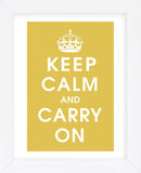 Keep Calm (mustard) (Framed) -  Vintage Reproduction - McGaw Graphics