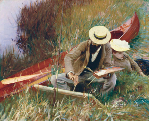 An Out-of-Doors Study (formerly known as Paul Helleu Sketching with His Wife) -  John Singer Sargent - McGaw Graphics