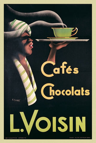 L. Voisin Cafes & Chocolats, 1935 -  Noel Saunier - McGaw Graphics