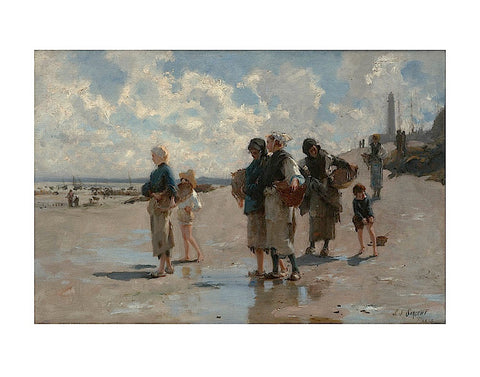 Fishing for Oysters at Cancale, 1878 -  John Singer Sargent - McGaw Graphics
