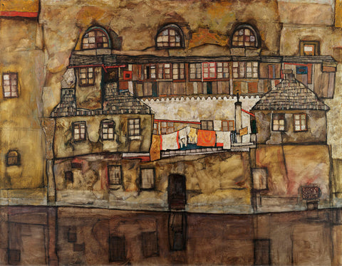 House Wall on the River, 1915 -  Egon Schiele - McGaw Graphics