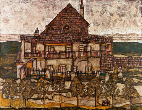House with Shingle Roof (Old House II), 1915 -  Egon Schiele - McGaw Graphics
