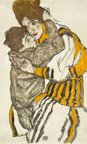 Schiele’s Wife With Her Little Nephew, 1915 -  Egon Schiele - McGaw Graphics
