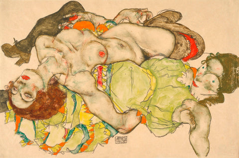 Female Lovers, 1915 -  Egon Schiele - McGaw Graphics