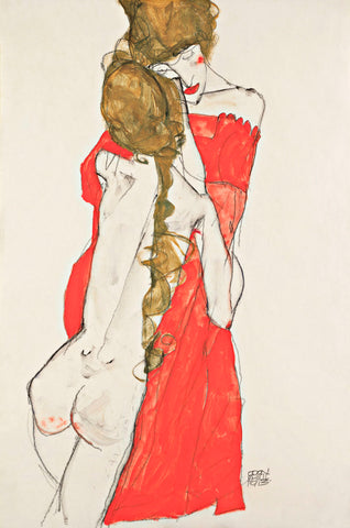 Mother and Daughter -  Egon Schiele - McGaw Graphics