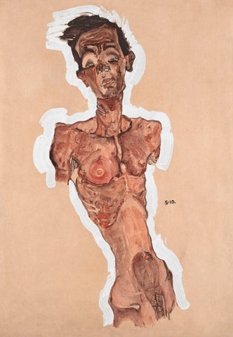 Nude Self-Portrait -  Egon Schiele - McGaw Graphics