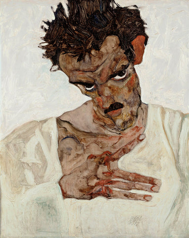 Self-Portrait with Lowered Head -  Egon Schiele - McGaw Graphics