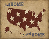 My Home Sweet Home USA Map -  Sparx Studio - McGaw Graphics