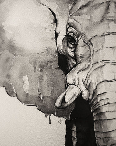 Watercolor Elephant -  Sillier than Sally - McGaw Graphics