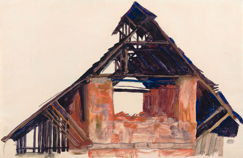 Old Gable, 1913 -  Egon Schiele - McGaw Graphics