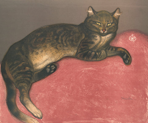 Winter: Cat on a Cushion, 1909 -  Theophile-Alexandre Steinlen - McGaw Graphics