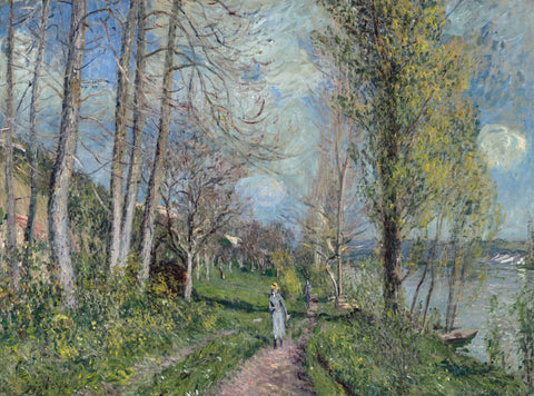 Banks of the Seine at By, c. 1880-81 -  Alfred Sisley - McGaw Graphics