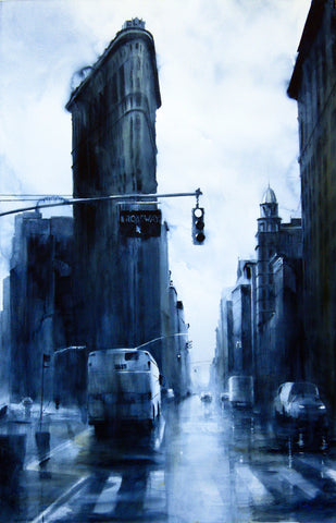 West 23rd Street & 5th Avenue, rain (Flatiron Building) -  Tim Saternow - McGaw Graphics
