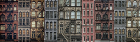 NYC Apartments in a Row -  Norm Stelfox - McGaw Graphics