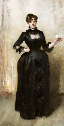 Lady with the Rose (Charlotte Louise Burckhardt), 1882 -  John Singer Sargent - McGaw Graphics