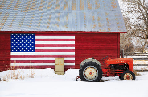 Old Barn with Flag -  Jason Savage - McGaw Graphics