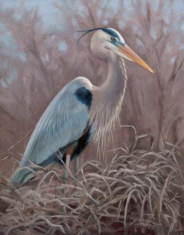 On the Lookout - Heron -  Molly Sims - McGaw Graphics
