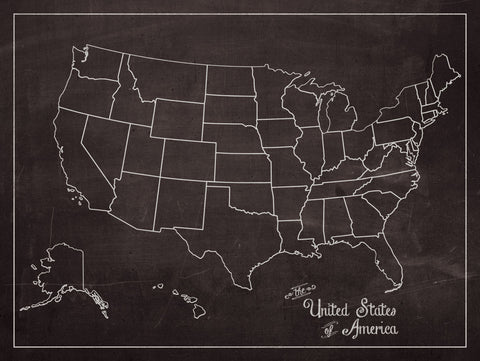 USA Map (chalk) -  Sparx Studio - McGaw Graphics