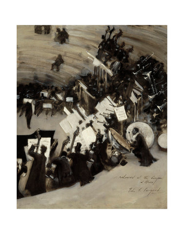 Rehearsal of the Pasdeloup Orchestra at the Cirque d'Hiver, about 1879–80 -  John Singer Sargent - McGaw Graphics