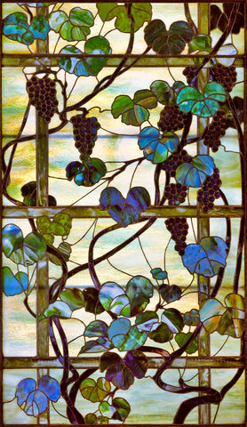 Grapevine Panel, circa 1902 –15 -  Louis Comfort Tiffany - McGaw Graphics