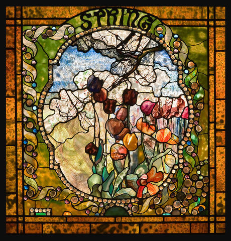 Spring panel from the Four Seasons -  Louis Comfort Tiffany - McGaw Graphics