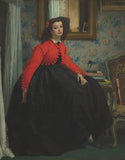 Portrait of Mademoiselle, called Girl with Red Vest, February 1864 -  Jacques-Joseph Tissot - McGaw Graphics
