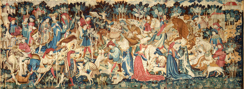 The Devonshire Hunting Tapestries; Boar and Bear Hunt, (late 1425-1430 (made) - 1430) -  Unknown Tapestry Artist - McGaw Graphics