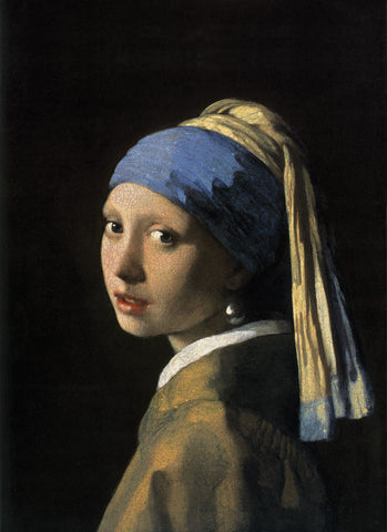 Girl With a Pearl Earring Johannes Vermeer Hand-painted Oil Painting  Reproduction,woman With Headscarf, European Girl Wearing Exotic Dress - Etsy