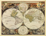 New World Map, 17th Century -  Visscher - McGaw Graphics