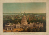 View of Washington City, c. 1869 -  Vintage Reproduction - McGaw Graphics